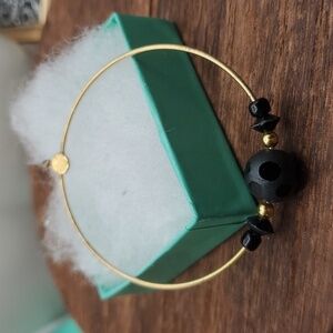 Round onyx‎ beaded necklace pendant